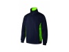 Sweatshirt bicolor com meio fecho