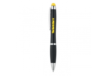 Esferogrfica stylus com iluminao no logtipo