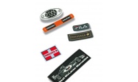 Etiquetas de borracha pvc flexvel para roupa