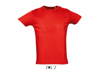 T-SHIRT DE GOLA REDONDA EM MALHA SLUB CORES PARA HOMEM FIRST