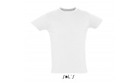 T-SHIRT DE GOLA REDONDA EM MALHA SLUB BRANCA PARA HOMEM FIRST