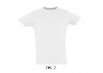 T-SHIRT DE GOLA REDONDA EM MALHA SLUB BRANCA PARA HOMEM FIRST