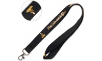 Lanyard em Polister fino com design de folha metlica
