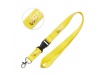 Lanyard polister fino com design de folha metlica