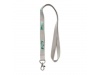 Lanyard em Polister fino com design de folha metlica