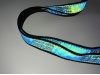 Lanyard polister plano com camada fluorescente