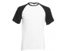 T-Shirt Manga Curta Colorida Basebol Adulto