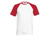 T-Shirt Manga Curta Colorida Basebol Adulto