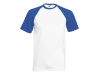T-Shirt Manga Curta Colorida Basebol Adulto