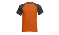 T-Shirt Manga Curta Colorida Basebol Adulto