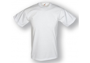 T-shirt de manga curta para criana em malha jersey branca PROMO