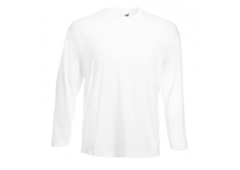 T-shirt Manga Comprida Branca Valueweight 160gr Unisexo Branca