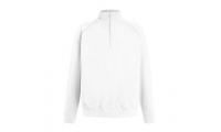 Sweatshirt Zip Neck 240 gr Branca
