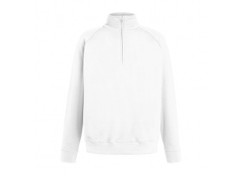 Sweatshirt Zip Neck 240 gr Branca