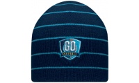 Gorro de dupla camada com riscas coloridas