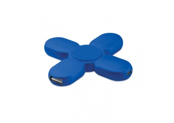 Spinner com 3 portas USB 2.0 + cabo micro USB.