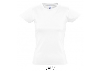 T-SHIRT DE GOLA REDONDA BRANCA PARA SENHORA IMPERIAL