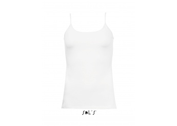 TOP COM ALAS FINAS PARA SENHORA BRANCO JOY
