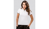 Polo Slim Branco para Senhora 195gr/m2 Rome Women