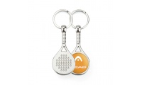 Porta-chaves de metal raquete padel 1 face