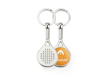 Porta-chaves de metal raquete padel 1 face