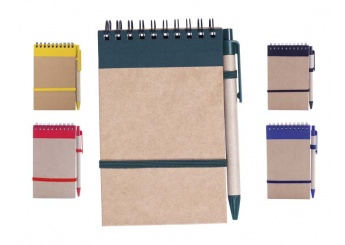 Caderno em Carto Reciclado + Esferogrfica ECOCARD