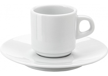 Chvena e prato em porcelana