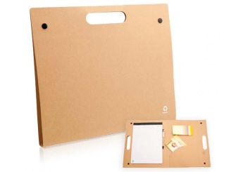 Pasta em Carto Reciclado + Notas Adesivas Post-It + Esferogrfica KELEM