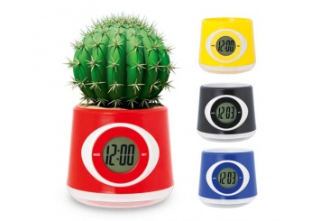 Relgio Vaso com Cacto Artificial Zelmo