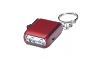 Mini-lanterna com dnamo de 2 LEDs e porta-chaves