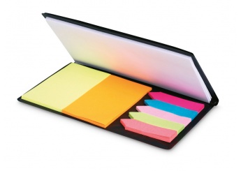 kit de notas com marcadores adesivos