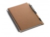 Caderno espiral de 70 folhas em papel reciclado + esferogrfica