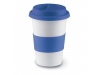 Copo de cermica com tampa e banda em silicone 400ml