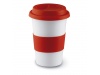 Copo de cermica com tampa e banda em silicone 400ml