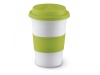 Copo de cermica com tampa e banda em silicone 400ml