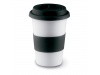 Copo de cermica com tampa e banda em silicone 400ml