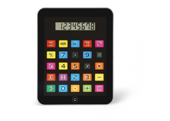 Calculadora digital grande com botes coloridos