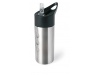 Garrafa em metal com palhinha transparente 500ml