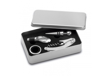 Conjunto para vinho com 4 acessrios