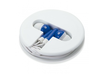 Auriculares em base redonda