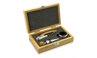 Conjunto de vinho em caixa de Bambu SONOMA