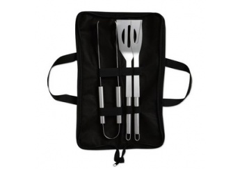 Conjunto de 3 utenslios para churrasco