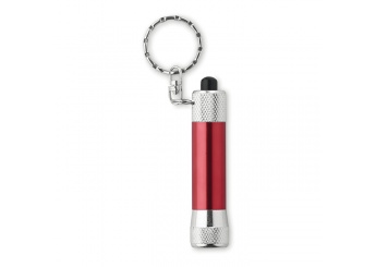 Porta-chaves com Mini-lanterna de alumnio com LED