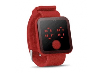 Relogio Red LED com pulseira de silicone