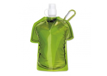 Garrafa de gua dobrvel em forma de T-shirt com mosqueto