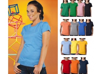 T-Shirt Senhora de Manga Curta 150-155gr/m2 Cores