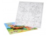Puzzle em carto + lpis de cera para colorir