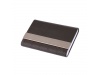 Porta-cartes horizontal com placa metal espelhada 