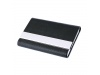 Porta-cartes horizontal com placa metal espelhada 