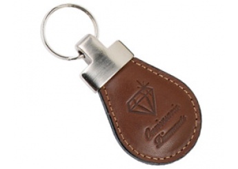 Porta Chaves oval em Pele
